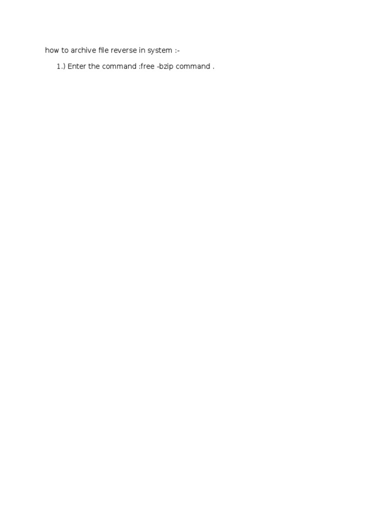 How To Archive File