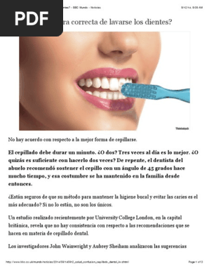 Cual Es La Manera Correcta De Lavarse Los Dientes Bbc Mundo