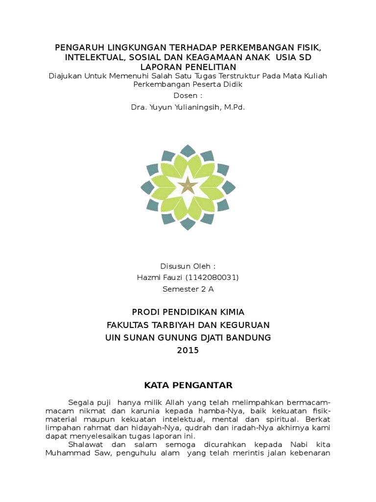 Pengaruh Lingkungan Terhadap Perkembangan Fisik