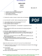 Cbse Sample Paper For Class 11 Chemistry