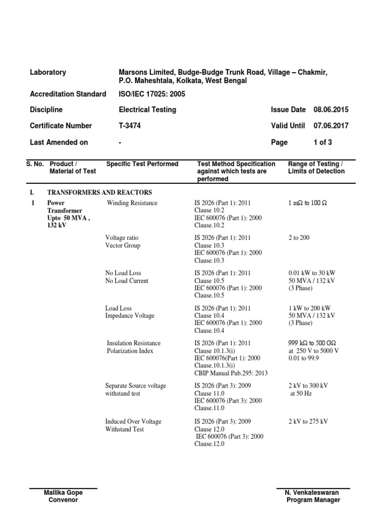 Transformer Testing Report PDF Volt Transformer