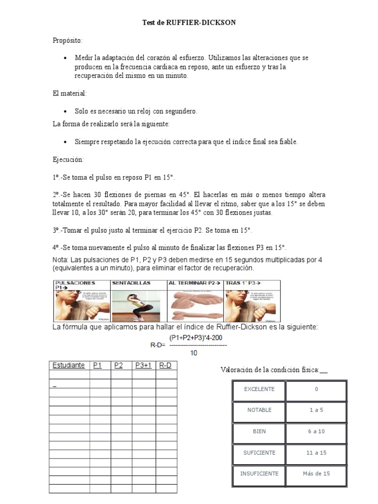 Test de Ruffier | PDF