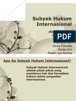 Subyek Hukum Internasional Jadi