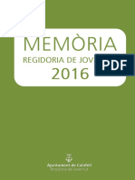 Memòria Regidoria Joventut Ajuntament Calafell 2016