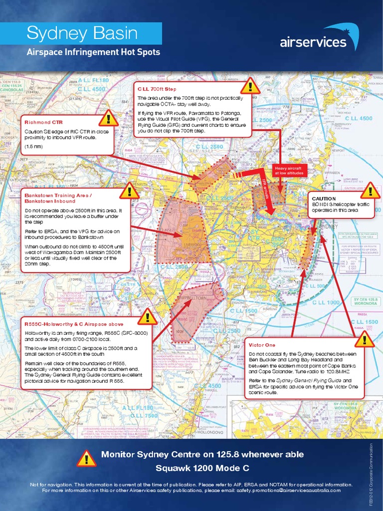 VCA Hotspots Sydney Visual Flight Rules Instrument Flight Rules