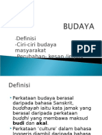 Definisi Budaya