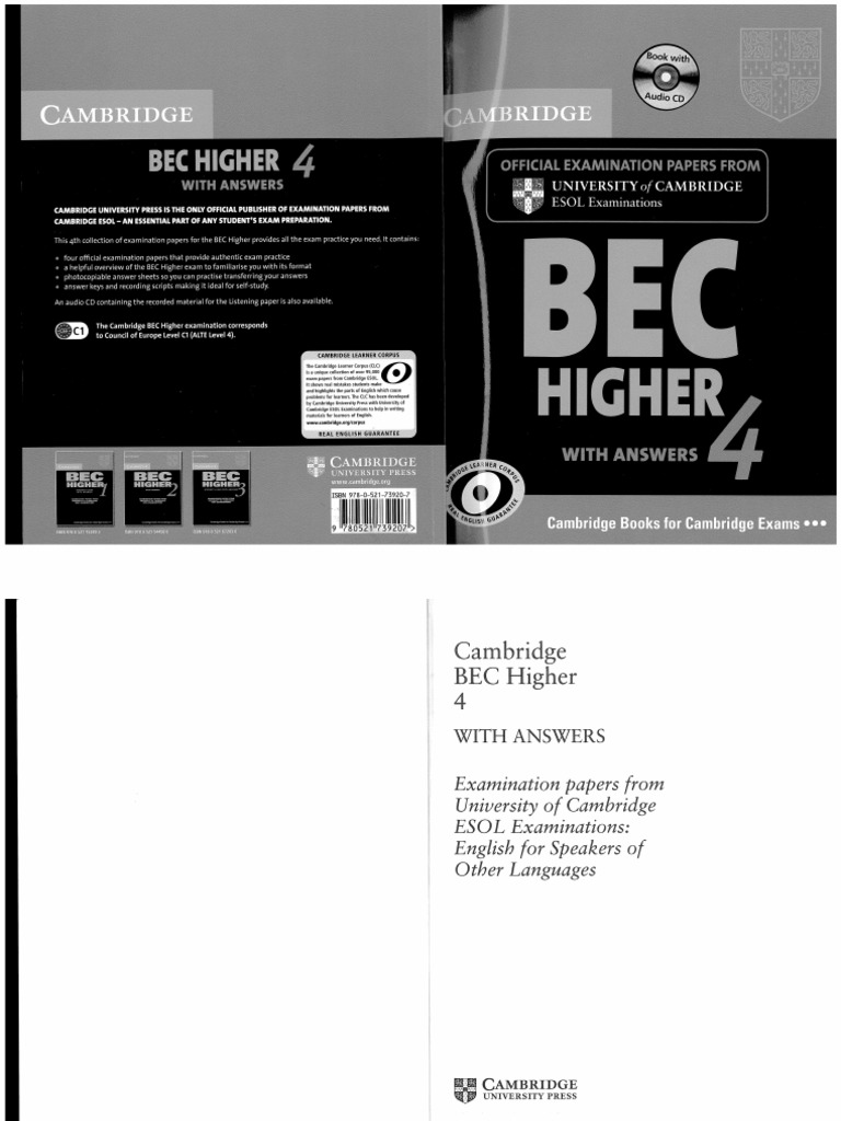 BEC 4 Higher Student's Book With Answers Examination Papers PDF | PDF