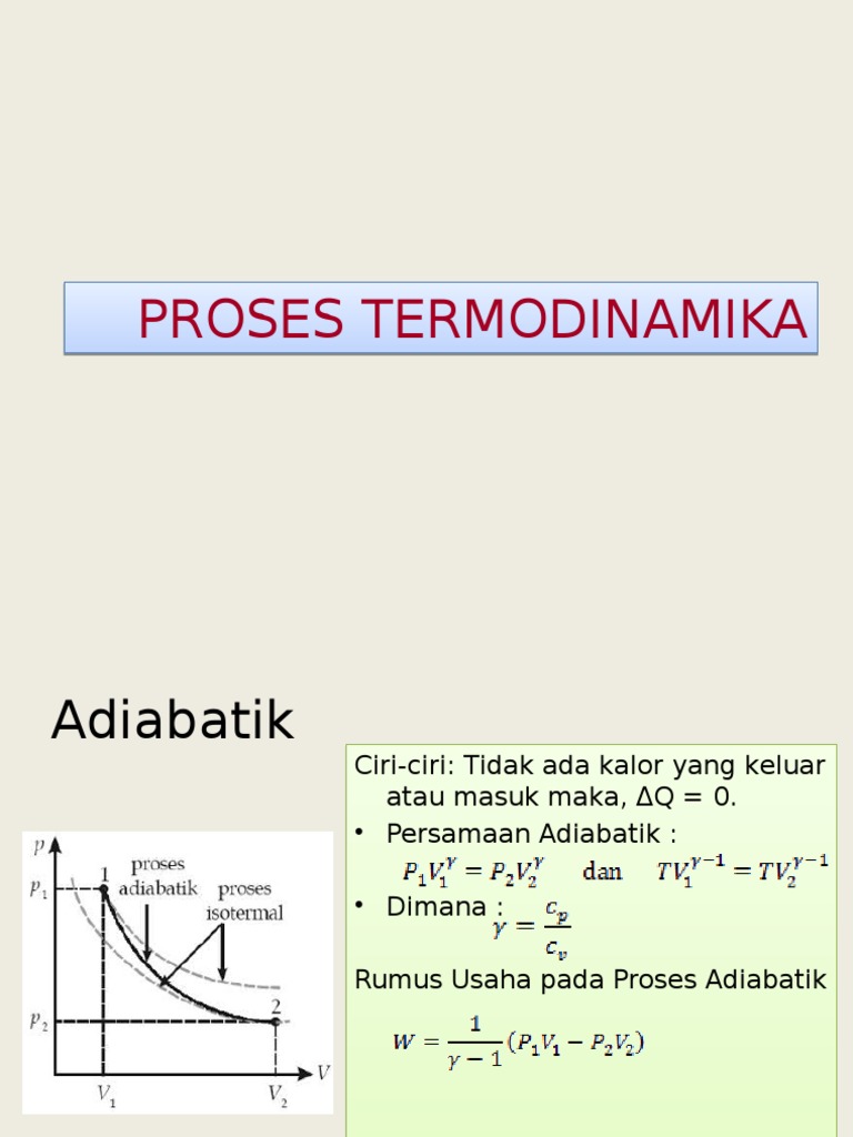 Ppt 7 Adiabatik Siklus Termo Entalpi Pptx