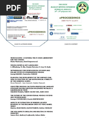 Balkan Mine 2015 Proceedings Chaos Theory Systems Science
