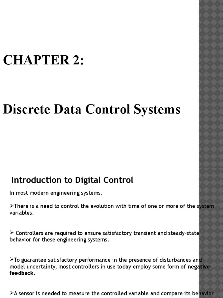 Chapter 2 Discrete Data Control Systems | PDF | Control Theory | Signal ...