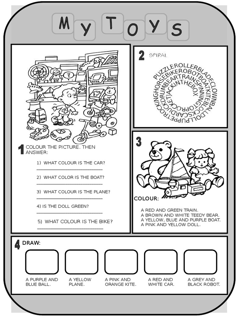 Colour:: Colour The Picture. Then Answer | PDF
