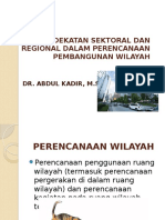 3. PENDEKATAN SEKTORAL DAN REGIONAL DALAM PERENCANAAN  PEMBANGUNAN WILAYAH.pptx