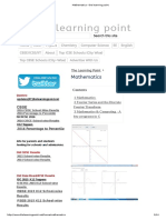 Mathematics - The Learning Point