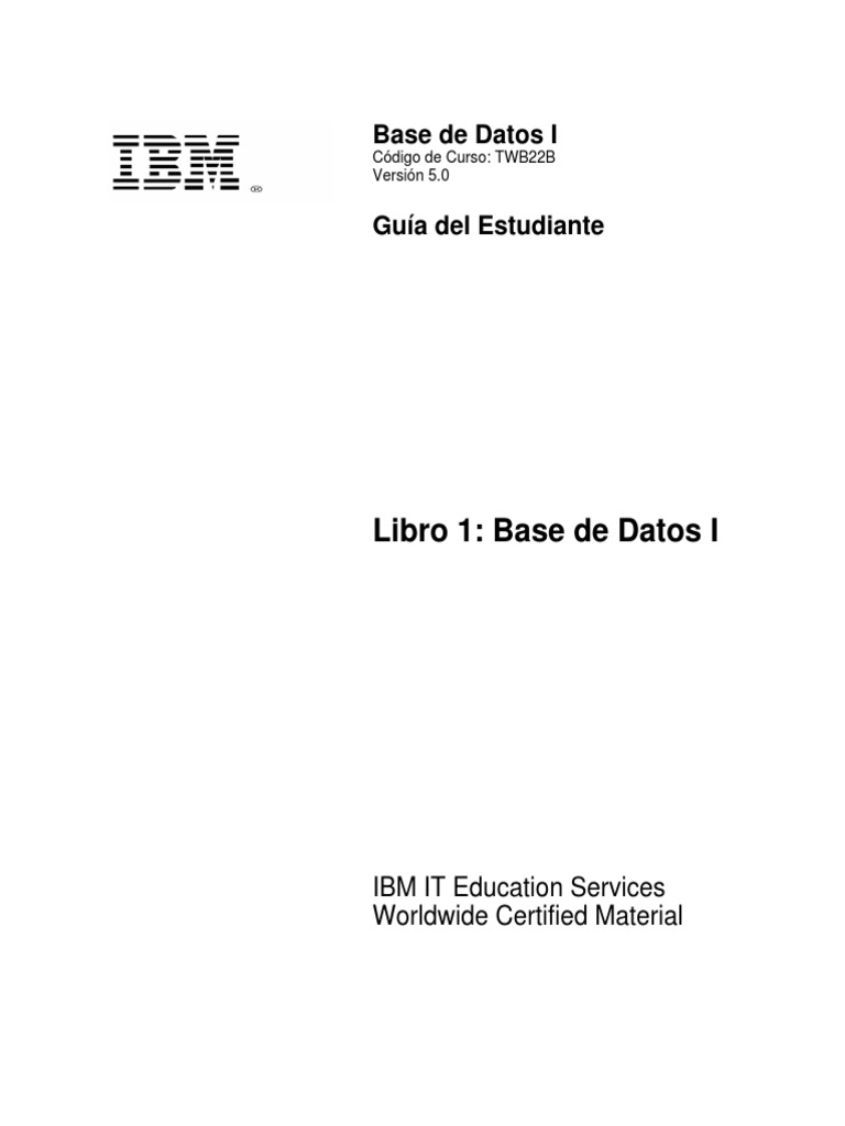 Base de Datos Libro 1 - STC (CorregidoCarmen) PDF | PDF | SQL | Bases ...