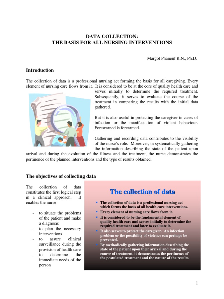 Data CollectionThe Basis For All Nursing Interventions Observation