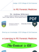 E-learning in Pg Forensic Medicine