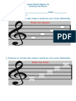 Notas Na Pauta-Clave de Sol