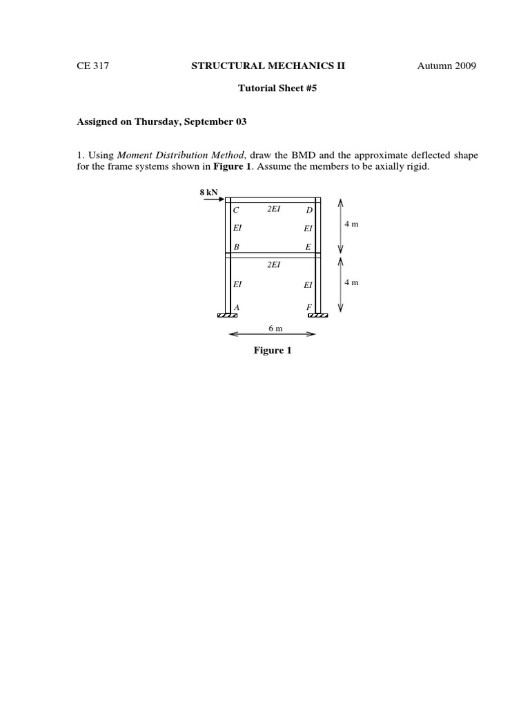 Structural Mechanics II Tutorial 5 | PDF