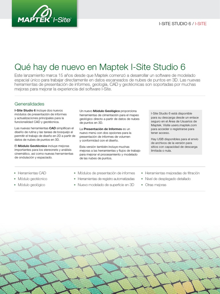 Maptek I-Site Studio 6 Nuevas Caracteristicas ESP | PDF | Diseño ...