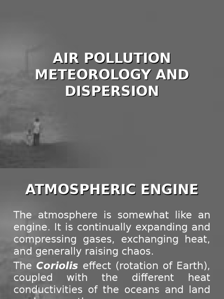 Air Pollution Meteorology And Dispersion Pdf Atmosphere Of