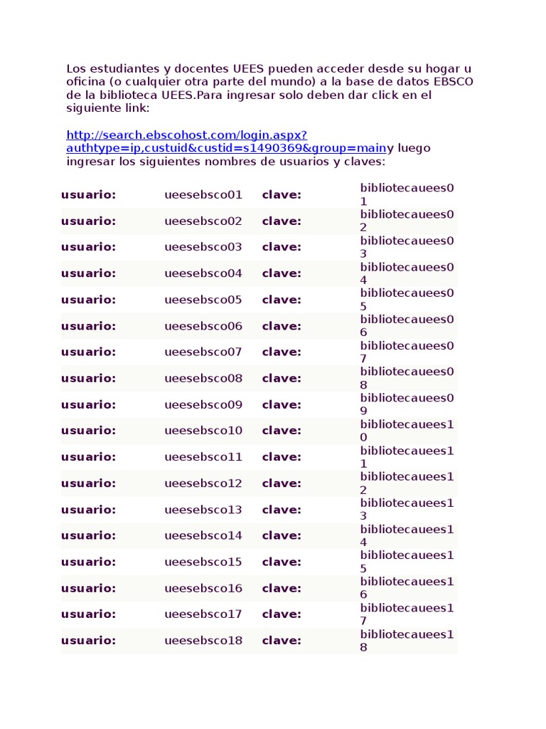 Biblioteca Virtual Ebsco Pdf Datos De Computadora Software