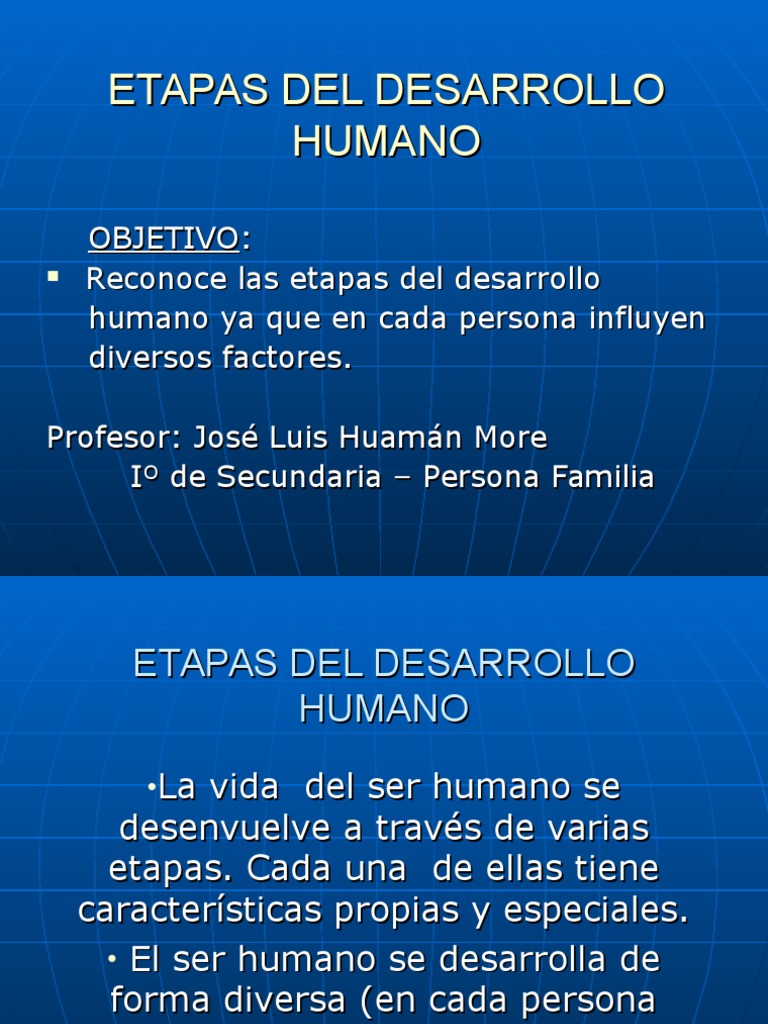 Etapas del Desarrollo Humano | PDF | Adultos | Adolescencia