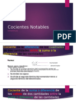 Cocientes notables: tipos y resolución