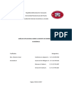 Analisis Situacional Sobre El Decreto de Emergencia Economica