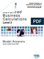 Advanced Business Calculations Level 3/Series 3 2008 (Code 3003)