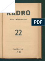 Kadro Dergisi Sayı 22 - Teşrinevvel 1933