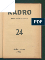 Kadro Dergisi Sayı 24 - Birinci Kânun 1933