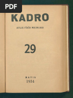 Kadro Dergisi Sayı 29 - Mayıs 1934