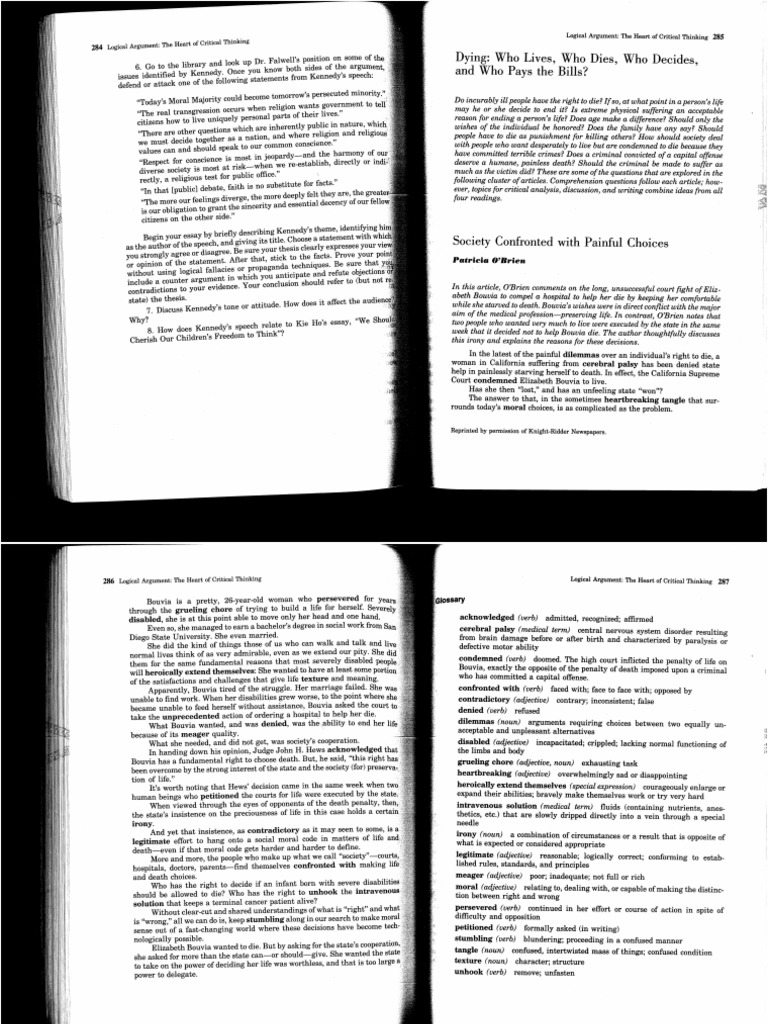 Logical Arguments The Heart of Critical Thinking (Part 2) PDF | PDF