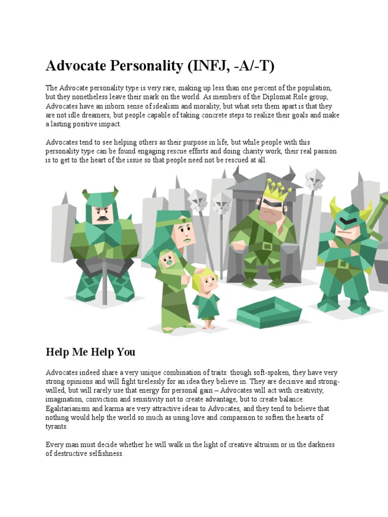 Advocate Personality PDF Friendship Motivation