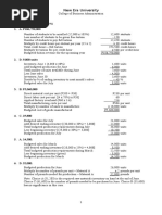 Quiz 12 Budgeting and Profit Planning Solutions