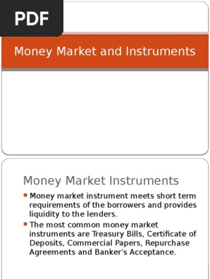 Money Market Repurchase Agreement Money Market