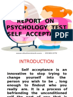 Report On Psychology Test Self Acceptance
