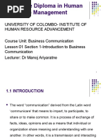 What Is Business Communication Lesson 1 Section 1