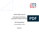 International Certification in Occupational Safety and Health Specification 2014 - 0 PDF