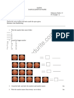 Icse Class 1 Maths Sample Paper Model 3 PDF