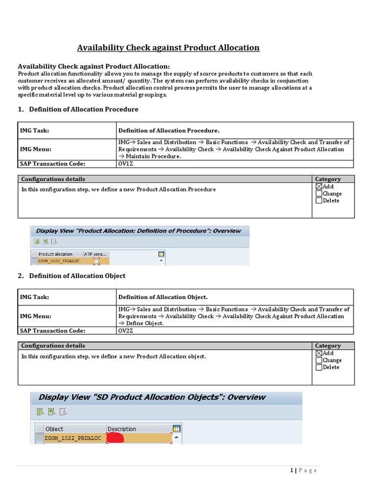 Availability Check With Product Allocation Logistics Software