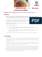 Master en Administracion y Direccion Internacional de Empresas MBA 2132