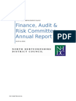 Finance, Audit & Risk Committee Annual Report: North Hertfordshire District Council