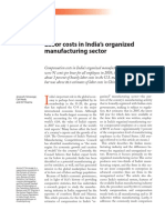 India's Organized Manufacturing Labor Costs in 2005