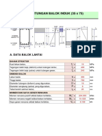 Perhitungan Balok Induk (35 X 75) : A. Data Balok Lantai