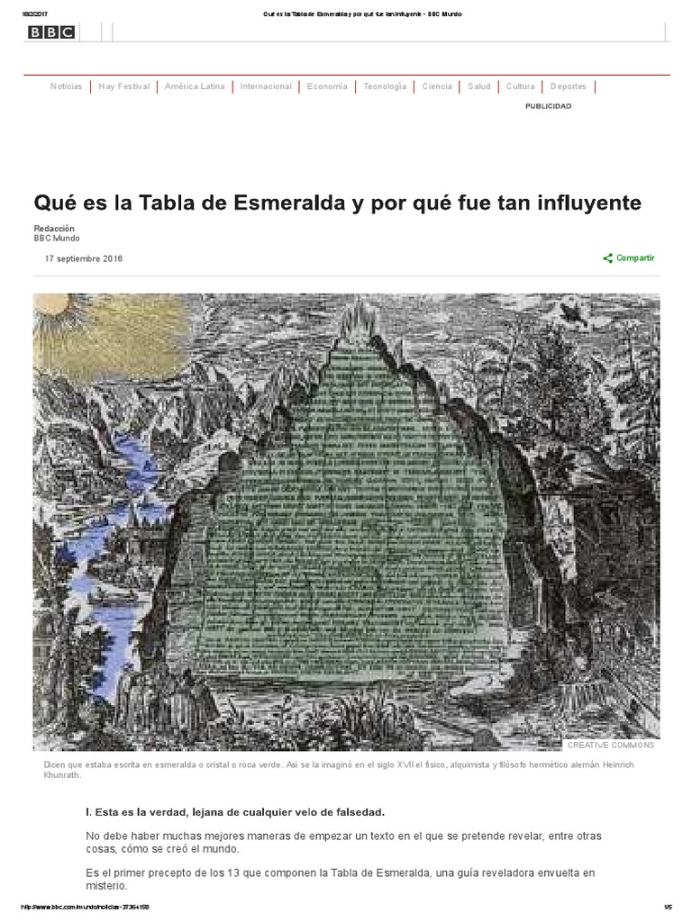 La influyente Tabla de Esmeralda y sus misteriosos orígenes PDF