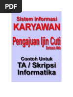 Download Desain ERD dan Analisis Sistem Informasi Permohonan Ijin Cuti Karyawan Untuk TA dan Skripsi Informatika by Bunafit Nugroho SKom SN33969342 doc pdf