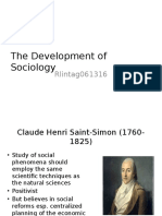 The Development of Sociology 