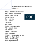 A Comprehensive List of SMS Acronyms and Contractions