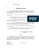 Affidavit of Loss: Ma. Concepcion O. Tizon